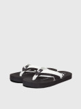 Black Kids Logo Print Flip Flop  Kids Unisex