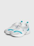 White Leather And Recycled Mesh Trainers  Men