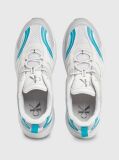 White Leather And Recycled Mesh Trainers  Men