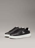 Black Leather Chunky Trainers  Men