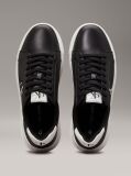 Black Leather Chunky Trainers  Men