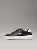 Black Leather Chunky Trainers  Men
