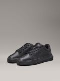 Black Leather Chunky Trainers  Men