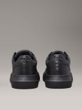 Black Leather Chunky Trainers  Men
