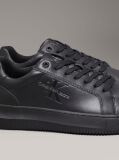 Black Leather Chunky Trainers  Men