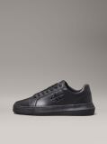Black Leather Chunky Trainers  Men