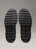 Black Leather Lug Boots  Men