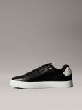 Black Leather Trainers  Men