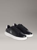 Black Leather Trainers  Men