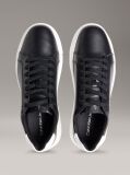 Black Leather Trainers  Men