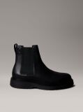 Black Tumbled Leather Chelsea Boots  Men