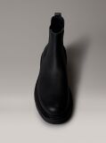Black Tumbled Leather Chelsea Boots  Men