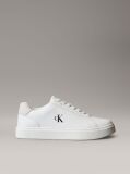 White Leather Signature Logo Trainers  Men
