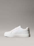 White Leather Signature Logo Trainers  Men
