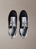 Black Suede and Nylon Runner Trainers  Men