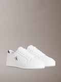 White Leather Signature Logo Trainers  Men