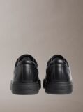 Black Leather Signature Logo Trainers  Men