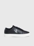 Black Leather Trainers  Women