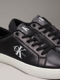 Black Leather Trainers  Women