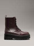 Brown Leather Platform Boots  Women