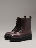 Brown Leather Platform Boots  Women