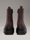 Brown Leather Platform Boots  Women