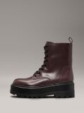 Brown Leather Platform Boots  Women
