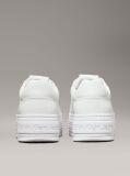 Λευκό Δερμάτινα Sneakers Με Πλατφόρμα  Γυναίκα