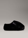 Black Faux Fur Slippers  Women