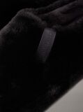 Black Faux Fur Slippers  Women