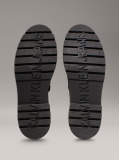 Black Crocodile Leather Platform Loafers  Women