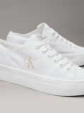 Λευκό Platform Sneakers Από Canvas  Γυναίκα