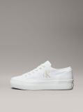 Λευκό Platform Sneakers Από Canvas  Γυναίκα