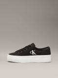 Μαύρο Platform Sneakers Από Canvas  Γυναίκα