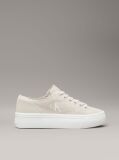 Μπεζ Platform Sneakers Από Canvas  Γυναίκα