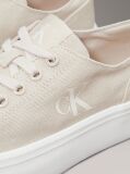 Μπεζ Platform Sneakers Από Canvas  Γυναίκα
