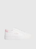 White Vulcanised Leather Trainers  Women