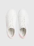 White Vulcanised Leather Trainers  Women
