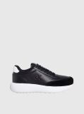Black Leather Runner Trainers  Women
