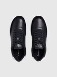 Black Leather Runner Trainers  Women