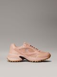 Ροζ Sneakers Από Δέρμα Και Αναπνεύσιμο Δίχτυ  Γυναίκα