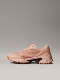 Ροζ Sneakers Από Δέρμα Και Αναπνεύσιμο Δίχτυ  Γυναίκα