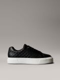 Μαύρο Δερμάτινα Sneakers Με Λογότυπο  Γυναίκα