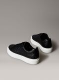 Μαύρο Δερμάτινα Sneakers Με Λογότυπο  Γυναίκα