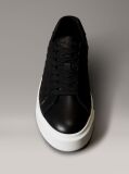 Μαύρο Δερμάτινα Sneakers Με Λογότυπο  Γυναίκα