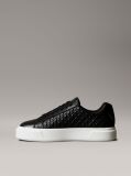 Μαύρο Δερμάτινα Sneakers Με Λογότυπο  Γυναίκα