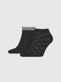 Black Calvin Klein CK Logo Men's Sneaker Socks 2 pack  Men