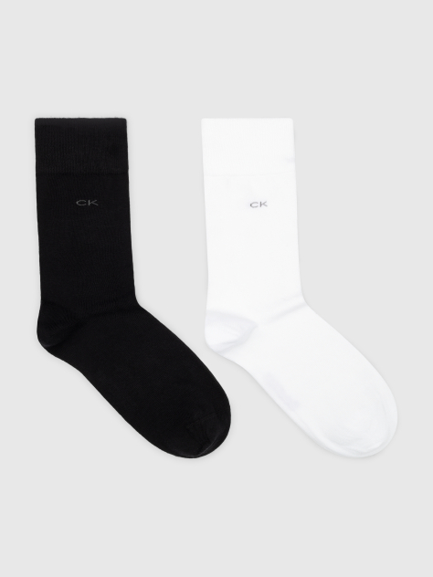 White CK Men Sock 2P  Men