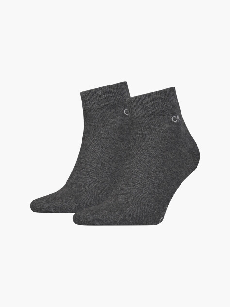 Grey Calvin Klein Men's Quarter Socks 2 pack  Men