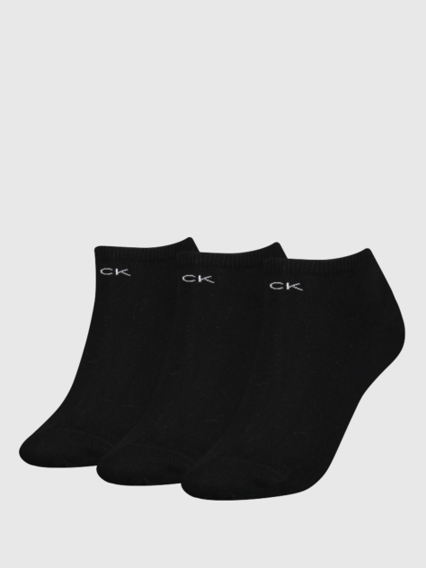 Μαύρο 3 Ζευγάρια Κάλτσες Με Λογότυπο Για Sneakers  Γυναίκα